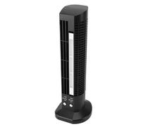 Sxhlseller Mini Bladeless Tower Fan with Light, Portable USB Powered Desktop Cooling Device for Office and Home Decor, Quiet Compact Air Circulator Fan in Pink (Black)
