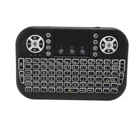 Sxhlseller Mini BT Keyboard with Touchpad Wireless, Support 2.4GHz RF Multi Touch Rechargeable Wireless Portable Keyboard for PC Tablet Laptop(Black)