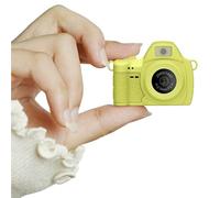 Sxhlseller Mini Keychain Camera, 2K FHD Tiny Retro Digital Camera with 1.47 Inch Screen, LED Fill Light, Pocket Size,Up to 128GB Expansion, ForTravel,Beginners,Party (Gray, Pink,Green,Yellow) (Yellow)
