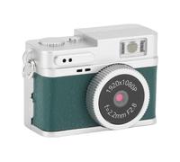Sxhlseller Mini Retro Digital Camera 1080P FHD Keychain Cam with 0.96 Inch Color Display, LED Fill Light, Filters, USB-C, for Travel Vlogging Learning (Green)