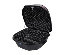 Sxhlseller Motorcycle Trunk Tail Box 35L Top Case for ABS Helmet Storage Box with Backrest, Tool-Free Arrow Storage Case Rear Trunk for Scooters, Fits Full Face Helmet