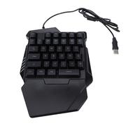 Sxhlseller One Handed Gaming Keyboard, 35 Keys RGB Backlit Mini Gaming Keypad, Wired USB Ergonomic Half Keyboards with Wrist Rest, Portable Small Keyboard for PC Laptop