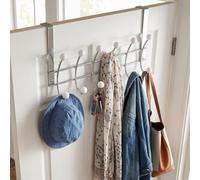 Sxhlseller Over The Door Hook with 10 Hooks, Iron | Durable construction, Tool-free setup, Ideal for tight spaces, Tidy organization, Fits doors up to 4.7cm thick