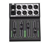 Sxhlseller Passive Monitor Controller, XLR Sound Attenuator 4 Channel Volume Control with Metal Body for Studio Mixing Home Theater Recording