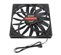 Sxhlseller PC Cooling Fan, 15 Vane/Wing 140mm MFDB Bearing PWM Case Fan for Computer (Black)