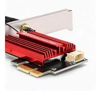 Sxhlseller PCIe WiFi 6 Network Card with Bluetooth 5.3, Dual Band 2.4G 5GHz 1800Mbps Wireless Adapter, WPA3 Security High Gain Antennas for Desktop PC Gaming Streaming