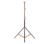 Sxhlseller Photography Light Stand, 3 Section Heavy Duty Air Cushion Tripod Stand Extends to 9.2 Ft 280 Cm, with Lock Knob, for Studio Light Video Shootings (Orange)