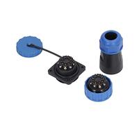 Sxhlseller Plug Socket Connector, Power Connector Aviation Power , 380V 45A, Back Nut Four Holes Multi Core, Ip68, With Screw Crimping, For Communication (9 Pin)