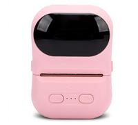 Sxhlseller Portable Thermal Label Printer, Mini Bluetooth Pocket Printer 200DPI, Inkless Printing, Rechargeable, Compact for Labels Notes Study Business (Pink)