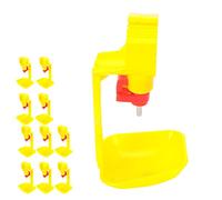 Sxhlseller Poultry Drinker One-Piece Feeder for Chickens Ducks Automatic Drinking Cup 10 Pieces for Multiple Houses