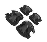 Sxhlseller Professional Tactical Knee Elbow Protective Pads Set for Outdoor Sports Skate Construction Work Black with Thick Cushioning and Sport Equipment Rivets for Decoration, Gardening