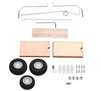 Sxhlseller RC Fixed Wing Aircraft Landing Gear Wheel Set, Universal | Metal Wood Landing Gear Kit with 30mm wheels, for RC Airplane Training