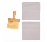 Sxhlseller Record Cleaning Brush Cloth Set, Anti Static LP Cleaner with Microfiber Cloths, Wooden Handle Nylon Dust Remover for Turntable Phonograph Camera Instrument