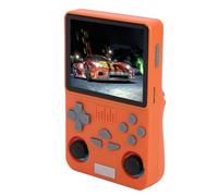 Sxhlseller Retro Handheld Game Console, 4 Inch Screen with 64GB Storage and WiFi Support, Octa Core Processor with 8 Hour Battery Life for Classic Gaming in Black (Orange)