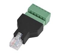 Sxhlseller RJ12 6P6C Male to Screw Terminal Adapter Connector | 6 Pin Screw Terminal Block, Fire-Retardant Plastic, Compact Design, for CCTV, Phone, and Data Wiring
