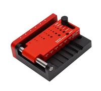 Sxhlseller Round Rod Drill Guide Jig for Model Making - 0.3-3mm Drill Bit & 1-4mm Rod, Horizontal & Cross Section Center Locator, Aluminum Alloy Fixture for Wood Crafting