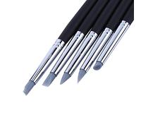 Sxhlseller Sculpting Tools Silicone, Pottery Making Tool Pen With Wood Handles, Pastel Shaper Suitable as Polymer Clay Erase Mark Pen