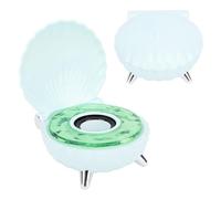 Sxhlseller Shell Waves Speaker Cordless, Northern Lights Lumena Lamp Record Player, Ocean Wave Projector Light, LED Bluetooth Speaker, Bedroom Decor (Green)