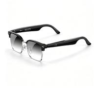 Sxhlseller Smart AI Glasses, BT Calling Real Time Translation 164 Languages, with Voice Wake Up Sleep Aid Mode Music Playback, for Travel Business Meetings Multilingual Communication (Photochromic)