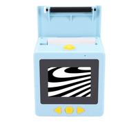 Sxhlseller Smart AI Voice Sticker Printer for Kids, Cube Portable Inkless Thermal Printer with HD Display Screen, Voice Activated DIY Label Maker for Home Learning Craft Tool (Blue)