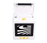 Sxhlseller Smart AI Voice Sticker Printer for Kids, Cube Portable Inkless Thermal Printer with HD Display Screen, Voice Activated DIY Label Maker for Home Learning Craft Tool (White)