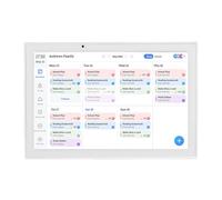 Sxhlseller Smart Digital Calendar 10.1 Inch HD Touchscreen, Family Organizer with Chore Chart & Meal Planner, WiFi Electronic Calendar, Digital Photo Frame, Wall/Desk Mount, White (UK Plug)