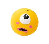 Sxhlseller Soft Latex Squeaky Ball for Puppy | Funny Face Interactive Fetch Toy for Chase Play, 5.5x5.5x4cm Lightweight Bounce Toss (Yellow)