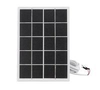 Sxhlseller Solar Panel Charger, High Efficiency Easy Installation Security Camera Solar Panel Charger Water Resistant 3W 5V Monocrystalline for Bird Feeder (White)