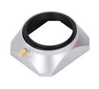 Sxhlseller Square 46mm Lens Hood Shade for Digital Camera Mirrorless Camera, Retro Silver Aluminum Alloy Bayonet, Anti-Ghosting and Flare Lens Hood with Interior Matte Finish