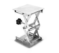 Sxhlseller Stainless Steel Lab Scissor Jack 100x100mm | Adjustable Height 45-150mm Lifting Platform for Physical Biological Experiments
