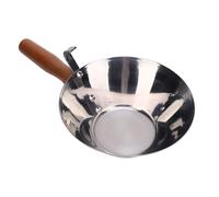 Sxhlseller Stainless Steel Plastering Bowl with Wooden Handle - Cone Shaped Mud Pan for Mortar, Gypsum, and Plaster Mixing - Professional Grade Masonry and Construction Tool