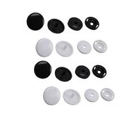Sxhlseller T8 Snap Fastener Kit 200 Sets | Plastic Snaps for Sewing, Baby Bodysuits & More, Black White Snap Buttons with Caps Socket Stud