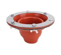 Sxhlseller Tent Stove Jack Kit High Temp Silicone Pipe Boot Flashing Roof Flue Kit Compatible with Triple Wall Pipe Sections, Heat Resistant to 280°C, Fits Chimney 1.8-3.9in, Black (Orange)