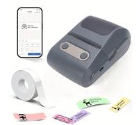 Sxhlseller Thermal Label Printer, 203DPI Label Maker Machine Supports 12mm-57mm, Bluetooth Portable Sticker Printer for Small Business, Address, Barcode, Logo for Android for IOS