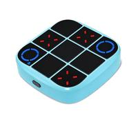 Sxhlseller Tic Tac Toe Game, 4 In 1 Handheld Electronic Tic Tac Toe Puzzle Game, Portable Travel Board Games with 5 Fun Brain Memory Games for Adults, Family, Boys Girls (Cyan)