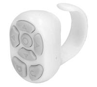 Sxhlseller Tiktok Remote Control, Tiktok Button Wireless Scrolling Ring, Bluetooth Control Page Turner with Charging Case, Camera Shutter Remote and Phone Holder (White)