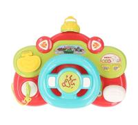 Sxhlseller Toddler Steering Wheel Toy, Musical Sensory Driving Simulator for Kids with Cheerful Tunes and Educational Activities for Hand Eye Coordination Skills (Car)