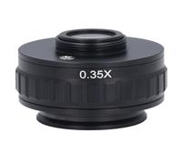 Sxhlseller Trinocular Stereo Microscope CTV Lens Adapter for Industrial Camera, Flexible and Adjustable for Clear Imaging, C Mount Adapter for CCD Camera, Metal and Optical Glass (0.35X)