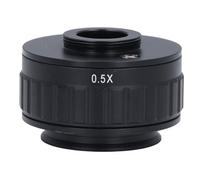 Sxhlseller Trinocular Stereo Microscope CTV Lens Adapter for Industrial Camera, Flexible and Adjustable for Clear Imaging, C Mount Adapter for CCD Camera, Metal and Optical Glass (0.5X)