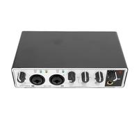 Sxhlseller Type C Sound Interface, 24 Bit 192kHz USB Interface with XLR Input 48V Power for Recording Streaming Podcasting (Black White)