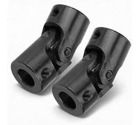 Sxhlseller Universal Joint Shaft Coupling 12mm ID 24mm OD 51mm Length, Alloy Steel U Joint Connector for Model Car Boat Robot, 2 Pcs Motor Axis Transmission Parts