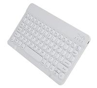 Sxhlseller Universal Keyboard, Wireless Portable Keyboard Tablet Smartphone Computer Accessories Round Cap 10in for OS, and (White)