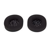 Sxhlseller Upgraded High Elasticity Ear Cushion Pads, Premium Memory Foam & Protein Leather Replacement Ear Pads for 3/5/7/9/1/Pro, ATH M40X M50X, HD280 Pro, SRH440, (Black with white silk