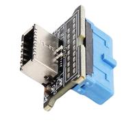 Sxhlseller USB 3.0 Front 19PIN to 3.2 Type C Front Panel Header Type E Adapter 20 to 19 Pin Expansion Card for Computer Motherboard, Plug and Play
