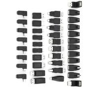 Sxhlseller USB Adapter Kit 40-Piece Angled Gender Changer for PC Cable | Forty Piece Converter Assortment, Multiple Angled Orientations, Micro Mini Standard Types, Plug And Play