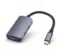 Sxhlseller USB C to AR Glasses Adapter, 4K 60Hz Dual USB C AR Glasses Charge and Play Adapter with PD 100W Fast Charging for Switch 2, ROG Ally, Steam Deck, Also Support IOS,