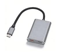 Sxhlseller USB C to AR Glasses Adapter, Charge and Play with PD 100W Charging 4K 60Hz Transfer Hub, Compatible with XREAL Nreal RayNeo XR Glasses Steam Deck ROG Ally Smartphones Laptops