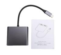 Sxhlseller USB C to Dual HDMI Adapter, 4K@60Hz HDMI Splitter for Dual Monitors Extended Display, Plug and Play, USB C Ports, for All Display Mode ForWindows & Mirror Mode for MacOS