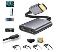 Sxhlseller USB-C to Glasses Charging Adapter, AR Glasses Adapter, Charge and Play with 100W PD Charging and 4K 60Hz Display Output, Plug and Play, for Laptop Phone