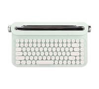 Sxhlseller Vintage Keyboard, Retro Compact Wireless Keyboard with 5.0, 86 Keys, Integrated Stand (Mint Green)